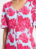 Jurk urban flora blue