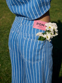 Jeans denim stripes blue