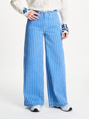 Jeans denim stripes blue