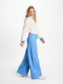 Jeans denim stripes blue