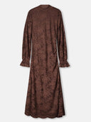 Bruine kanten maxi-jurk