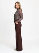 Bruine mesh turtleneck