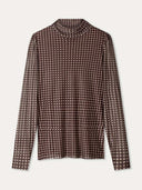 Bruine mesh turtleneck