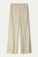 Crèmekleurige gestreepte pantalon