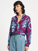 Donker paarse blouse mila