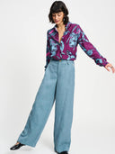 Donker paarse blouse mila