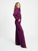 Donker paarse jumpsuit plum