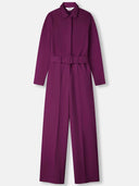 Donker paarse jumpsuit plum