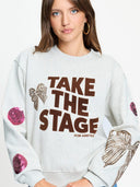 Grijze sweater met tekst