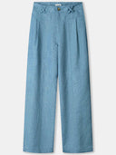 Licht blauwe bouclé broek