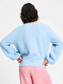 Lichtblauwe gebreide trui pullover sky blue