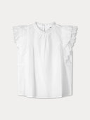 Off-white top met ruffles