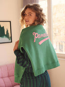 Groene sweater pomodori pine green