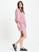 Rood gestreepte seersucker blouse