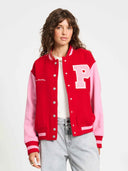 Rood-roze baseball jas