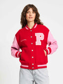 Rood-roze baseball jas