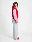 Rood-roze baseball jas