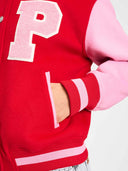 Rood-roze baseball jas