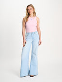 Roze tanktop rib shell pink