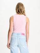 Roze tanktop rib shell pink