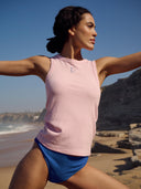 Roze tanktop rib shell pink