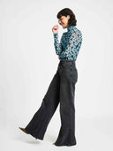 Turtleneck wild flowers blue