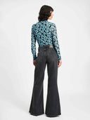 Turtleneck wild flowers blue