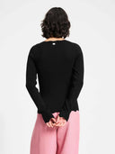 Zwarte longsleeve top bodhi noir