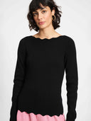 Zwarte longsleeve top bodhi noir