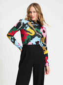 Turtleneck met bloemen autumn garden