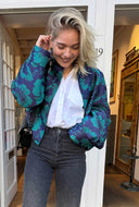 Gebloemd jasje floral jacquard