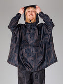 Regenponcho back to black anorak