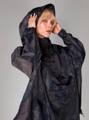 Regenponcho back to black anorak