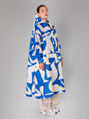Blauwe regenponcho blue dance
