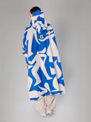 Blauwe regenponcho blue dance