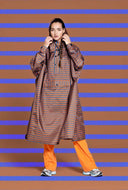 Regenponcho breton blue