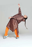 Regenponcho breton blue