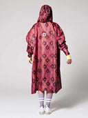 Roze regenponcho ikat