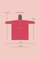 Roze regenponcho ikat