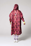 Roze regenponcho ikat