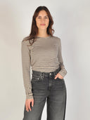 Beige gestreepte longsleeve caleb