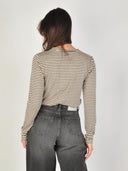 Beige gestreepte longsleeve caleb