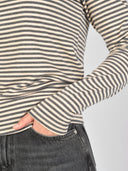 Beige gestreepte longsleeve caleb