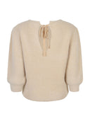 Licht beige gebreide top vikka