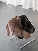 Bruine wollen jas cesar woolblend jacket