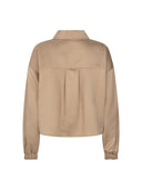 Camel blouse met elastische manchetten cameli