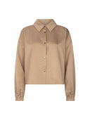 Camel blouse met elastische manchetten cameli