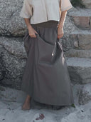 Donkerbruine maxi rok ilyssa