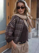 Geruite bomber jacket cidore