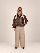 Geruite bomber jacket cidore